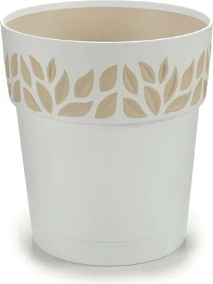Produktbild von Planter Stefanplast 8003507941502 Beige White Plastic 29 x 29 x 29 cm