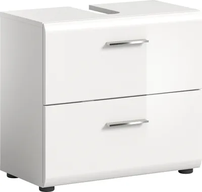 Produktbild von Waschbeckenunterschrank >Ice< in Weiß Hochglanz - 60x54x32cm (BxHxT)