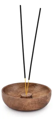 Produktbild von Räucherstäbchen Halter aus Mangoholz für Meditation