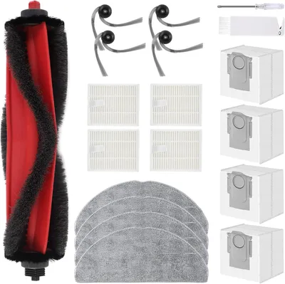 Produktbild von Q7 L5+ Zubehör für Roborock Q7 L5+,Q7 M5+ Staubsauger,1 Hauptbürsten,4 HEPA-Filter,4 Wischtücher,4 Staubbeutel,4 Seitenbürsten,1 Bürste,1 Schraubendreher Ersatzteilset