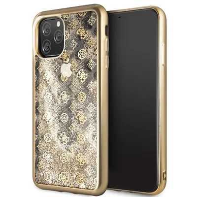 Produktbild von Guess für iPhone 11 PRO MAX Schutzhülle Handyhülle Hülle Case 4G Pfingstrose Liquid Glitter
