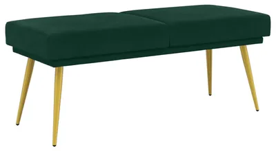 Immagine prodotto di Divano a due posti, verde scuro, 120 x 45 x 46 cm, in velluto