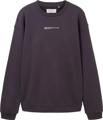 Produktbild von Tom Tailor Sweatshirt Pullover ohne Kapuze mit kleinem Logo-Print