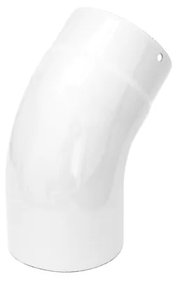 Produktbild von Raik Rauchrohrbogen / Ofenrohrbogen Emaille 150mm - 45° Bogen glatt Weiß