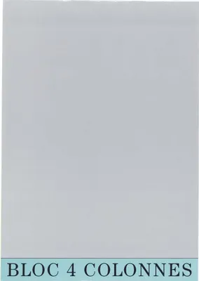 Produktbild von Exacompta 5x Block A4 mit 4 Kolonnen gelb - Grau - 5704E