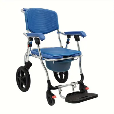 Immagine prodotto di Sedia da doccia pieghevole - Sedia per il bagno - Sedia a rotelle - Sedia a rotelle per la doccia - Sedia a rotelle per il bagno