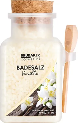 Produktbild von BRUBAKER Badesalz 400 g - Vanille Duft - Badezusatz mit natürlichen Extrakten - Wellness Baden für Entspannung, Erholung und Körperpflege