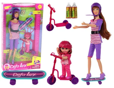 Image de Lucy Doll Set Casques de skateboard scooter violet