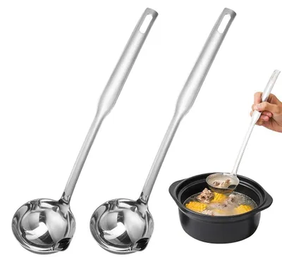 2er Set Fettabscheider-Löffel 32 cm Edelstahl