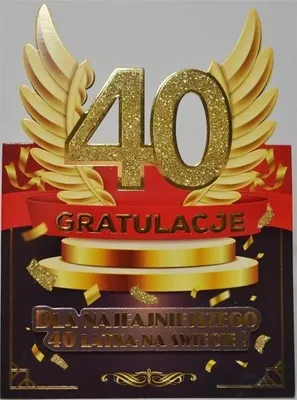 Obrázek produktu pro Dárkový poukaz k 40. narozeninám pro muže – YEKU