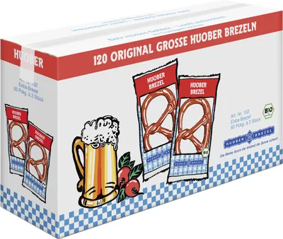 Produktbild von HUOBER Brezel Extra 60 × 2er (2,4 kg)