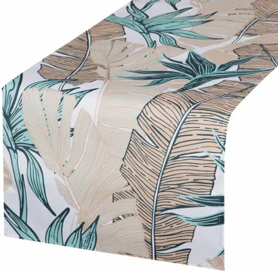Produktbild von Eurofirany Tischläufer GARDEN 40x140 cm beige-türkis Tischdecke
