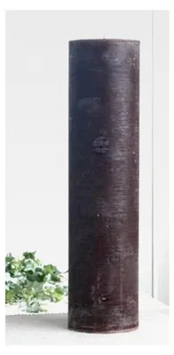 Produktbild von Rustikale Stumpenkerze, 40 x 10 cm Ø, kaffeebraun