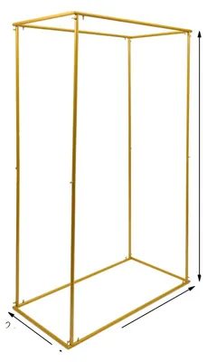 Obrázek produktu pro Svatební oblouk, geometrický kovový design, pevné květinové pozadí, M, zlatá