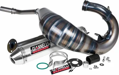 Image de Giannelli Système d'échappement Enduro avec homologation, en aluminium compatible avec Husqvarna WRE 125 05-08 / SM 125 05-08