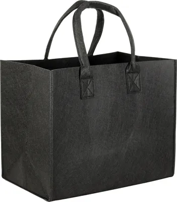 Produktbild von Schramm® Filztasche in 6 Farben ca. 35 x 20 x 28 cm Einkaufstasche Aufbewahrungstasche Kaminholztasche Filz Tasche Filztaschen, Farbe:schwarz