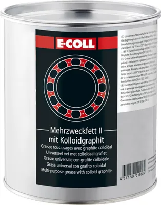 Produktbild von E-COLL Mehrzweckfett II, graph. 1kg Dose bleifrei