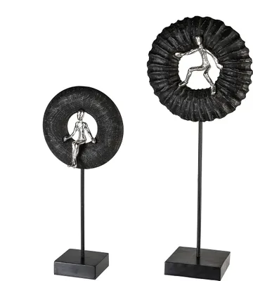 Obrázek produktu pro Casablanca Sculpture Holding Mangové dřevo/hliník. V.60cm (šxhxv) 60 x 24 x 12,5 cm