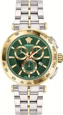 Produktbild von Versace VE6CA0523 Aion Chronograph grün silber gold Edelstahl Herren Uhr NEU