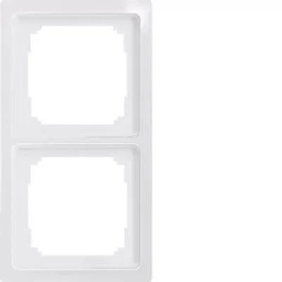Obrázek produktu pro Univerzální rám dvojitý 55x55mm ř/lesk - Rám 2-gang bílý R2UE55-wg