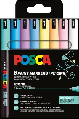 Zdjęcie produktu dla Posca POSCA Marker UNI PC-1MR 8er Set Soft Col