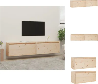 Zdjęcie produktu dla vidaXL Szafki ścienne 2 szt. 80x30x35 cm lite drewno sosnowe - Półki ścienne