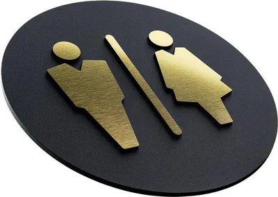 Immagine prodotto di Targhetta per WC in plastica (oro)