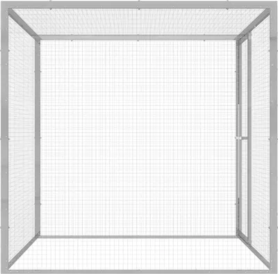 Produktbild von vidaXL Klec pro kočky 1,5x1,5x1,5 m Pozinkovaná ocel
