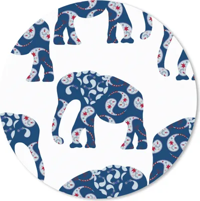 Produktbild von MuchoWow® Mauspad Mousepad Elefant - Tier - Muster 20x20 cm - Mousepads - Maus Mat - Pad - Mausunterlage - Schreibtischmatte