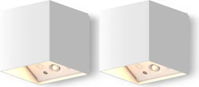 Produktbild von Calex Falerna Wandleuchte, für Außen & Innen, warmweißes Up & Down Licht, Akku aufladbar, kabellos, dimmbar, wasserdicht, Weiß