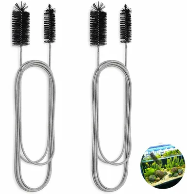Rohrreiniger 200 cm, 2 Stück, Doppelkopf, Nylon/Edelstahl, biegsam