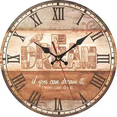 Produktbild von Vintage-Wanduhr, schlichte Holzwanduhr, 12-Zoll-Uhr, Wohnzimmer-Wanduhr