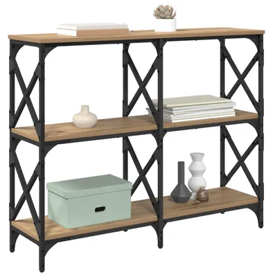 Image de vidaXL Table console Chêne Artisan 100 x 28 x 80,5 cm Bois composite