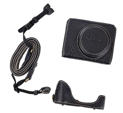 Zdjęcie produktu dla Solidchoice - Etui na aparat z materiału PU, przeznaczone dla modeli Canon G7X/G7X II/G7X III, z paskiem na ramię