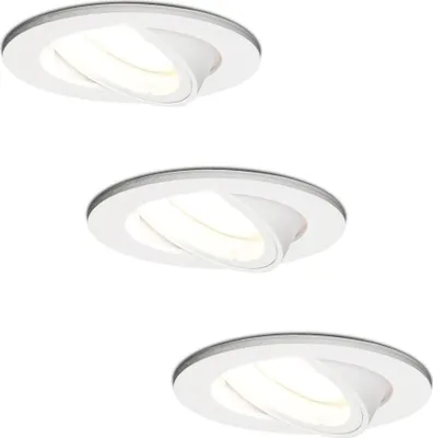 Produktbild von hoftronic LED Einbaustrahler 3x4W 345 Lumen 6500K Weiß GU10 Dimmbar Schwenkbar IP20