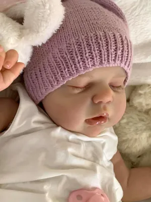 Reborn Babypuppe 56 cm, handgefertigt, realistisch, schlafend