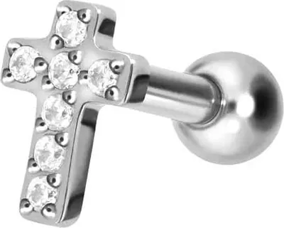 Produktbild von Ohrpiercing Titan Ohrpiercing KRISTALLKREUZ