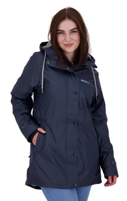Productafbeelding van Deproc Active dames regenjas van fleece, met capuchon, gevoerd en waterdicht