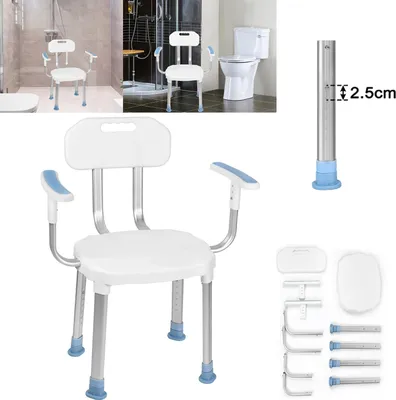Produktbild von XINZI Duschhocker Duschstuhl Höhenverstellbar Badehocker mit Anti-Rutsch-Füße Duschhilfe Badsitz Duschsitz für Alter, Schwangere