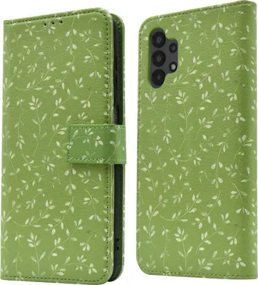 Produktbild von imoshion Design Klapphülle Samsung Galaxy A13 (4G) - Green Flowers