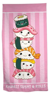 Immagine prodotto di Kawaii Sushi and Rolls Telo mare 70 x 140 cm Poliestere