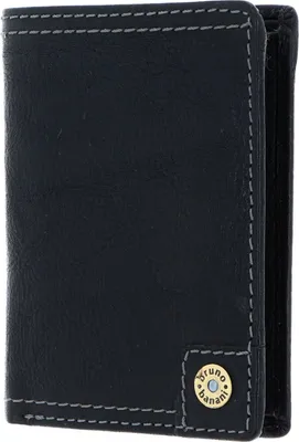 Produktbild von bruno banani Leder Geldbörse Wallet With Flap Black schwarz