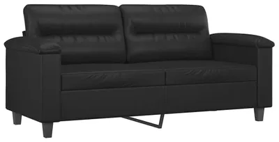 Produktbild von vidaXL 2-Sitzer-Sofa Schwarz 140 cm Kunstleder