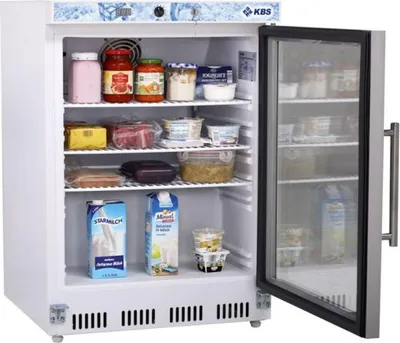 Obrázok produktu pre Chladnička KBS 202 GU s objemom 129 litrov - 600 x 600 mm, ventilátorové chladenie, 1 sklenené dvere