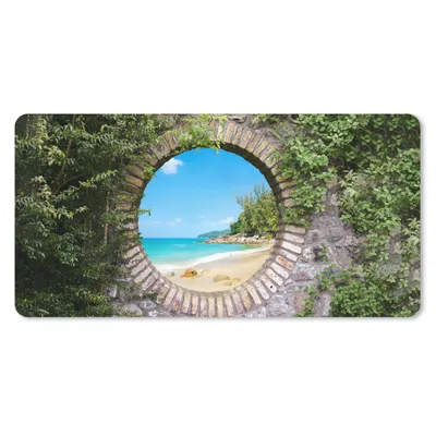 Produktbild von MuchoWow® Mauspad Mousepad Strand - Meer - Aussicht - Sommer 60x30 cm - Mousepads - Maus Mat - Pad - Mausunterlage - Nachhaltig
