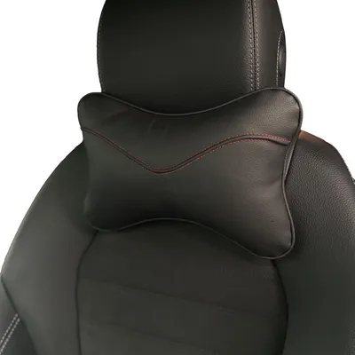 Produktbild von Kopfstütze für Autos, aus Leder – Nackenkissen – Komfortabel – Abnehmbar – 28 x 19 cm – Abriebfestes, gepolstertes Kunstleder – Nackenkissen