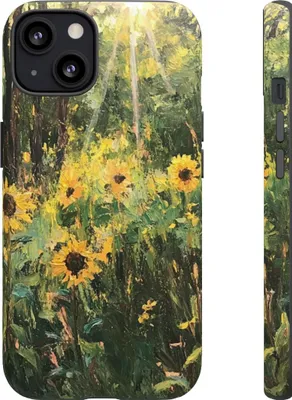 Produktbild von Sonnenverwöhnte Sonnenblumen im Wald – Hülle Kompatibel mit iPhone 13