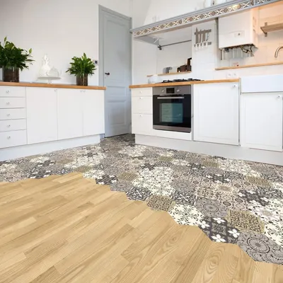 Produktbild von Selbstklebende Hexagon-Bodenaufkleber für Badezimmer und Küche
