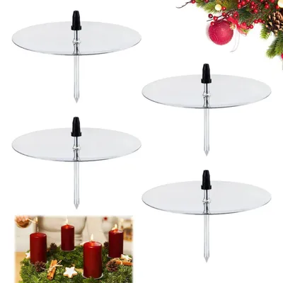 Immagine prodotto di Candeliere natalizio dorato, 6 cm, in metallo. Supporti per candele per decorazioni da tavola