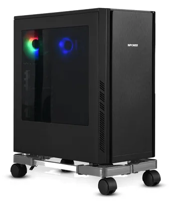 Image de Solidchoice - Support mobile pour processeur, équipé de 4 roulettes, idéal pour la maison et le bureau